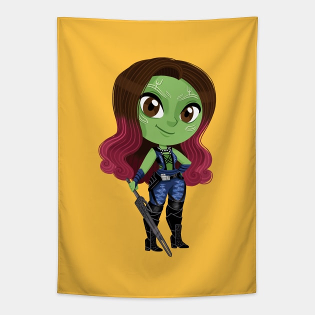 Gamora Tapestry by InesBarrosArt