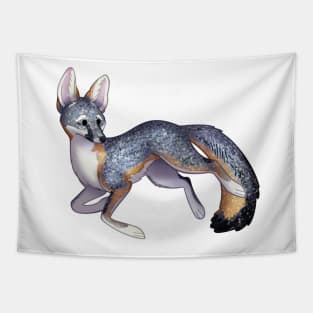 Cozy Gray Fox Tapestry