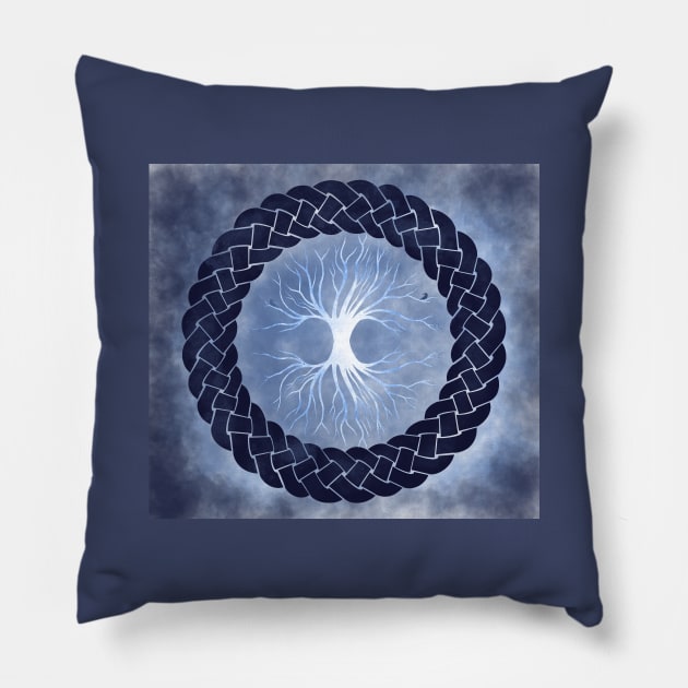 Ravens and the tree of life Pillow by Kcinnik