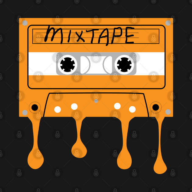 Hip Hop Cassette Mixtape Melting by blackartmattersshop