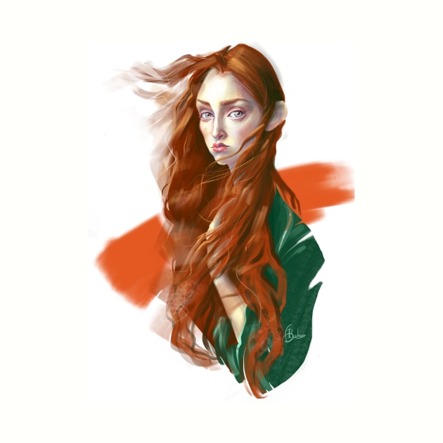 Red girl by Alla