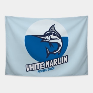 White Marlin Fishing Guide Tapestry