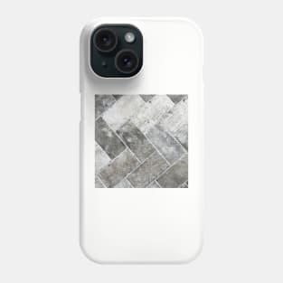 Gray Tile, weathered ceramic floor Phone Case