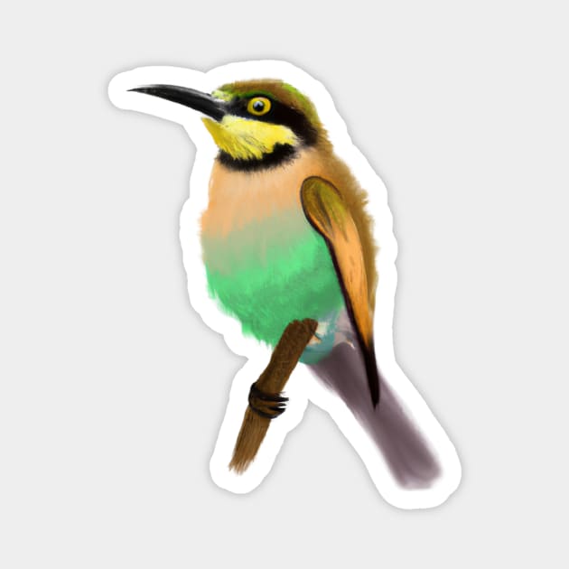 Cute Bee-Eater Drawing Magnet by Play Zoo