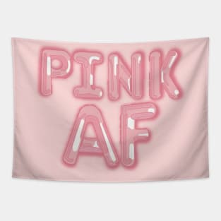 Pink AF Balloon lettering Edit View Tapestry