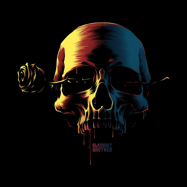 Skull & Rose by BlackoutBrother