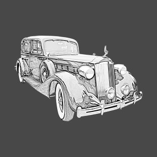 Packard Eight 1930s American classic car monochrome T-Shirt