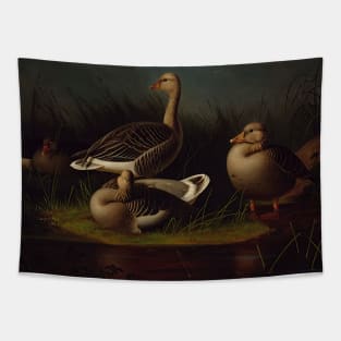 Greylag Geese, Copy After Ferdinand Von Wright by Magnus von Wright Tapestry