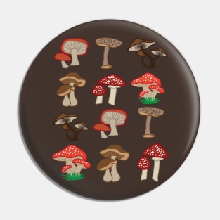 Aesthetic Cottagecore Mushroom Design Pin