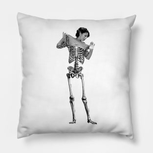 Skeleton Woman Pillow