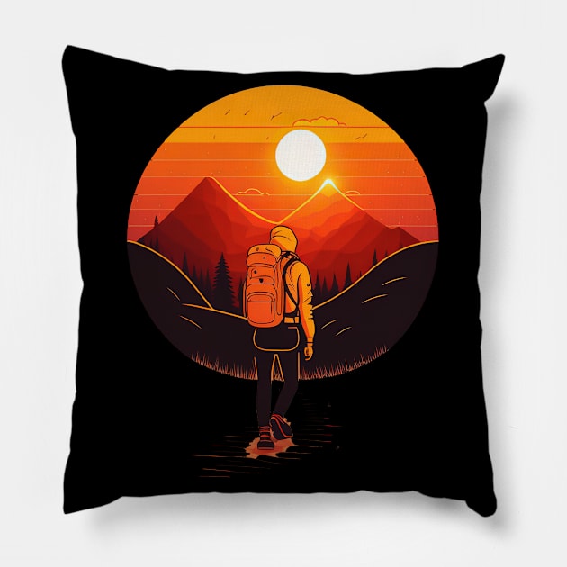 Yolo - Hiking 2 Pillow by i2studio