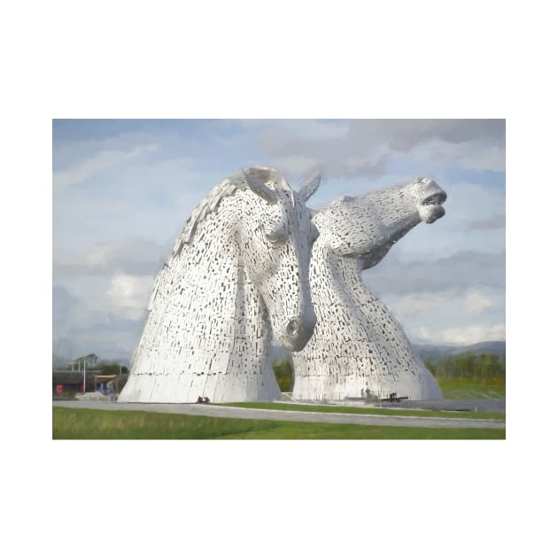 the Kelpies , Helix Park , Gramgemouth by goldyart