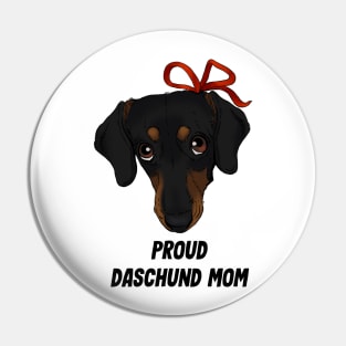 Proud Daschund Mom Dog lover Pin