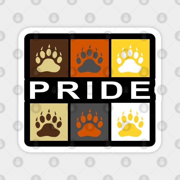 Bear Paw Pride Magnet by Husky Bear Designs