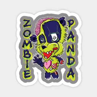 Cute Zombie Panda Cartoon Character Magnet