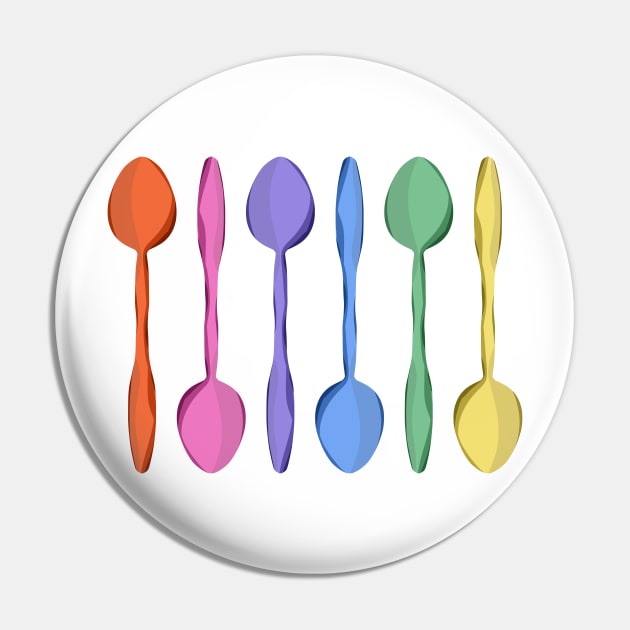 Rainbow Spoons Pin by KelseyLovelle