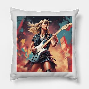 Taylor Swift vintage dnd style art Pillow