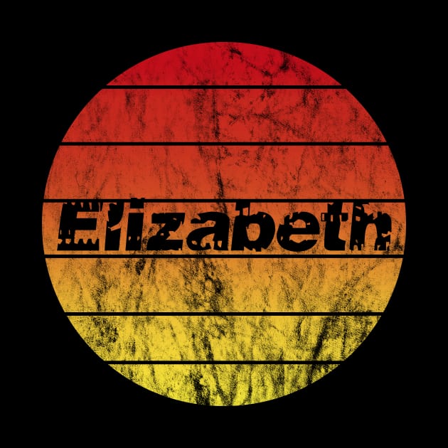 Name Elizabeth vintage sunset sun by BK55