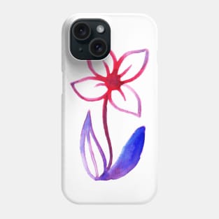 Pink Purple Watercolor Flower Phone Case