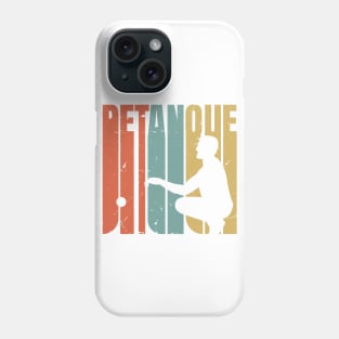 Vintage retro Petanque, bocce ball lover, boule lover Phone Case