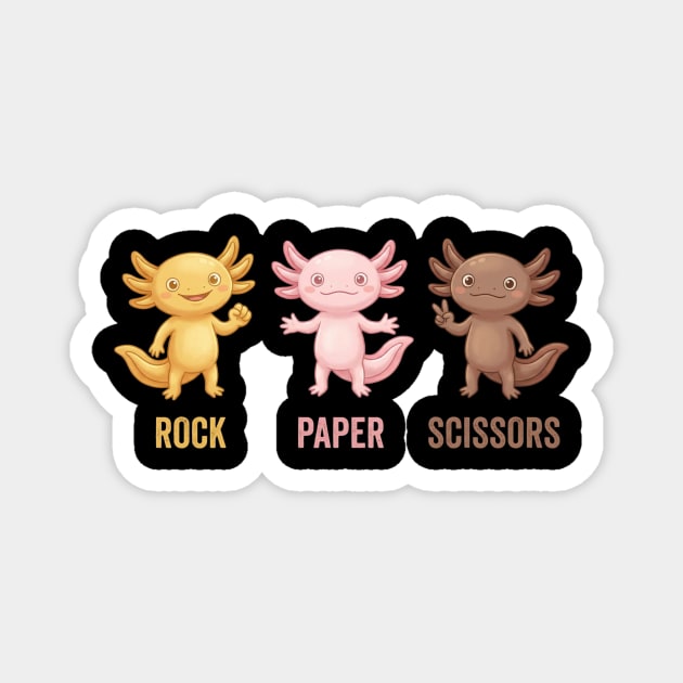 Rock Paper Scissors Axolotl Funny Game Magnet by ArtistTee ⭐⭐⭐⭐⭐