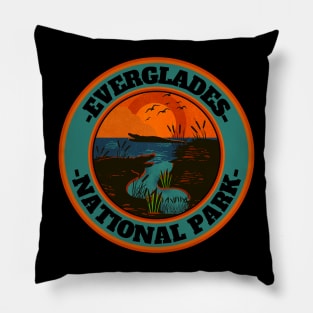 Retro Everglades National Park Pillow