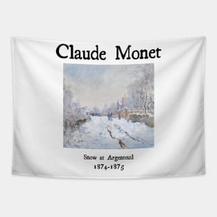 Snow at Argenteuil by Claude Monet Tapestry