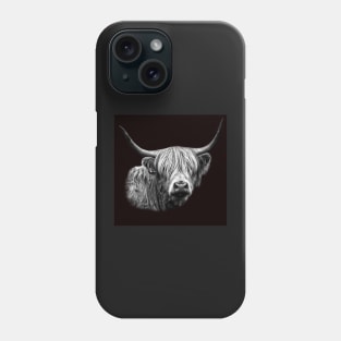 Highland Cow Portrait Phone Case