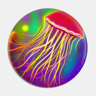 Coloful Jellyfish Pin