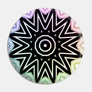 Tie Dye Rainbow Sun Pin