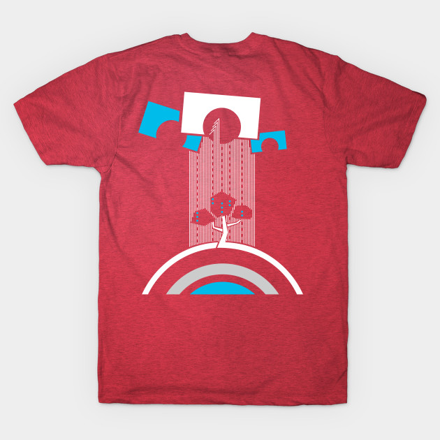 Disover Tree on the road in constructivism art style - Suprematism - T-Shirt