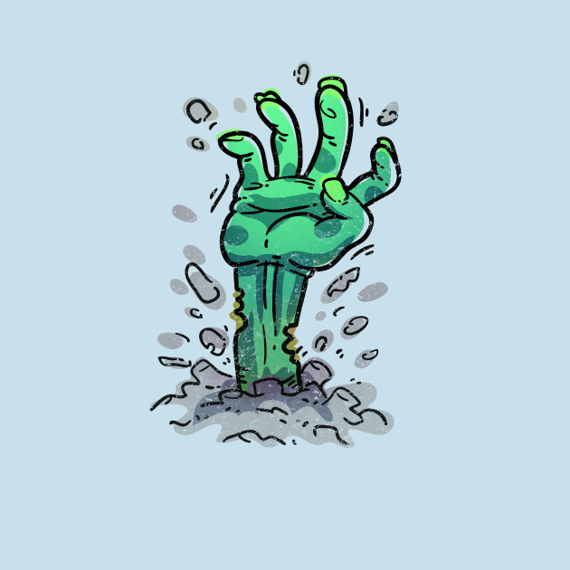 Discover Cartoon Zombie Hand - Zombie - T-Shirt