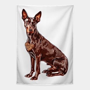 Valentine Doberman Pinscher Shaped Chocolate Tapestry