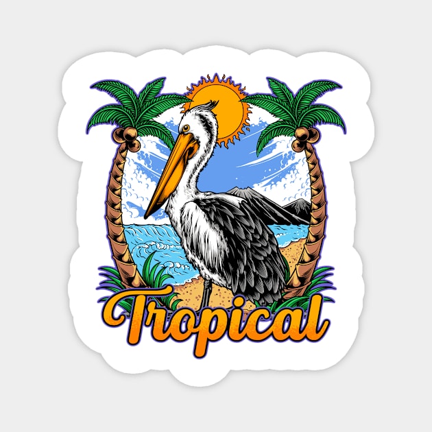 Tropical vibes Magnet by phsycartwork