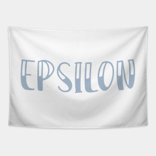 Light Blue Epsilon Letter Tapestry