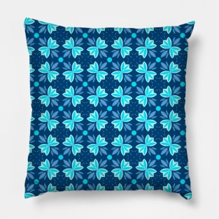 Spring flowers and leaves pattern, version 10 Pillow