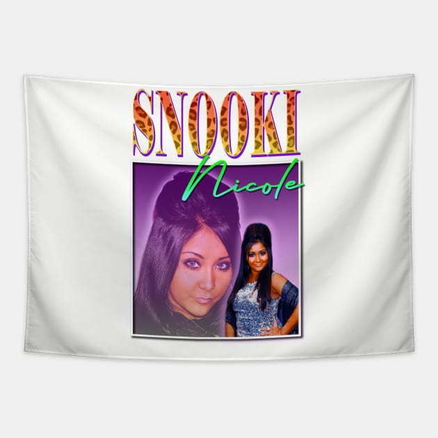 Snooki Retro Tapestry by Ladybird Etch Co.