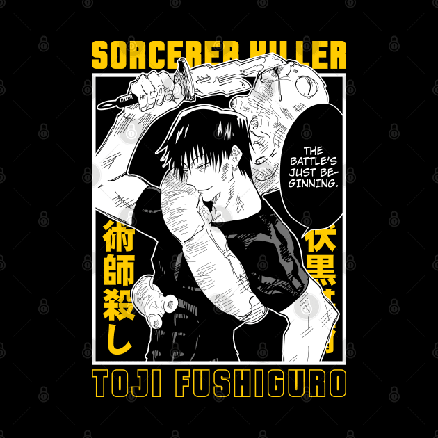 Sorcerer Killer Toji Anime Fanart by Planet of Tees