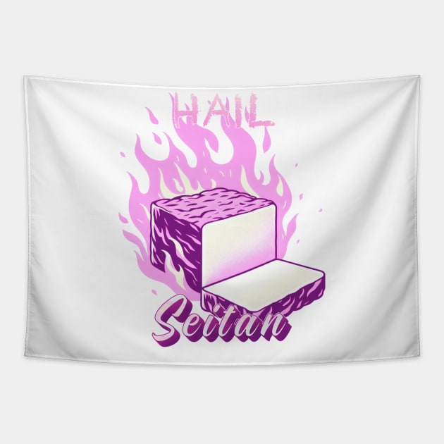 HAIL SEITAN 2 Tapestry by AizaBreathe