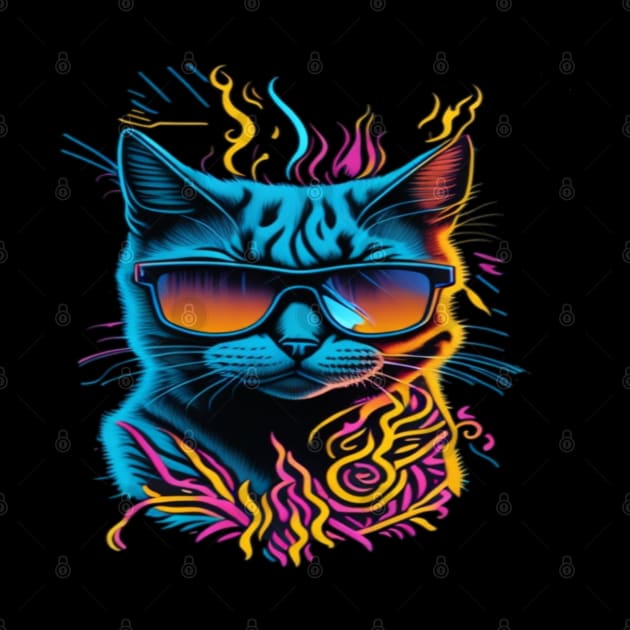 cool cat in sunglasses by sukhendu.12