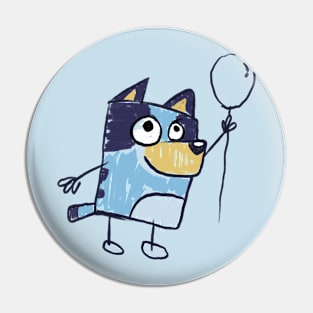 bluey crayon Pin