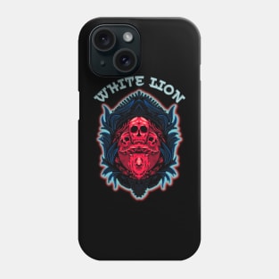 demon skull and buffalo ~ White Lion Phone Case