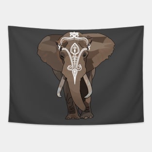 Elephant tribal tattoo Tapestry