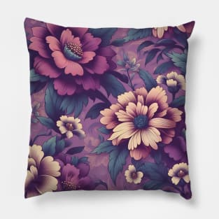 Purple Flowers Pillow