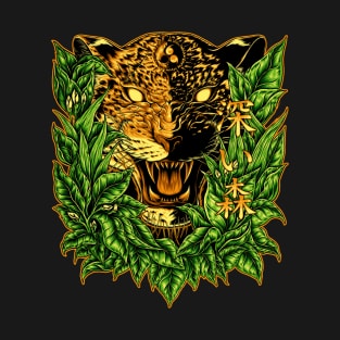 Lightning Leopard Deep Forest T-Shirt