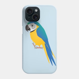 Funny blue and yellow macaw Phone Case