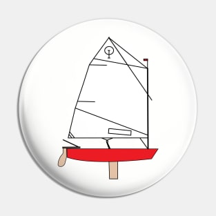 Optimist Sailing Dingy - Red Pin