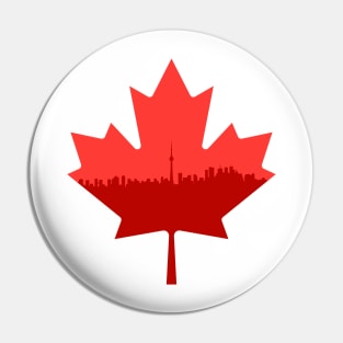 Canada - Maple Leaf Skyline Toronto _002 Pin