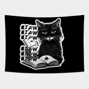 Cat Miaw: Playful and Cute Cat Design Tapestry