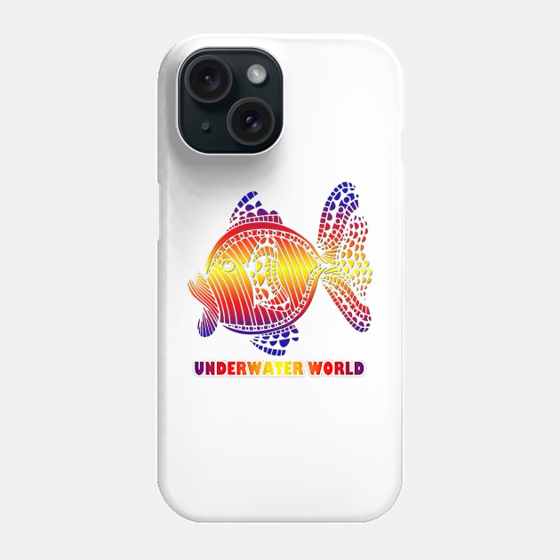 Underwater world Phone Case by likbatonboot